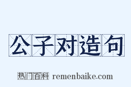 公子对造句是什么意思的图片